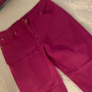 St. John Fuchsia Straight Leg Jeans